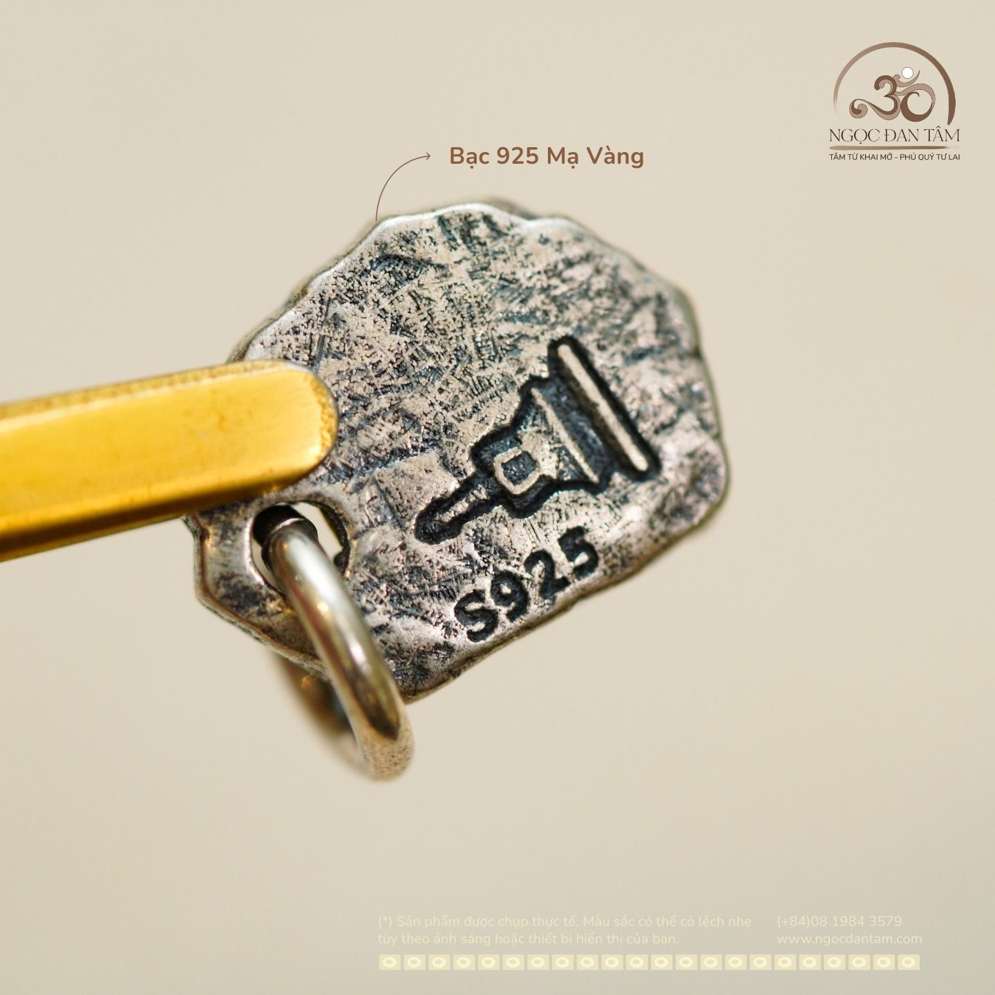  Charm 5 Dải Thách 9,47mm - Bạc 925 Mạ Vàng Cao Cấp 