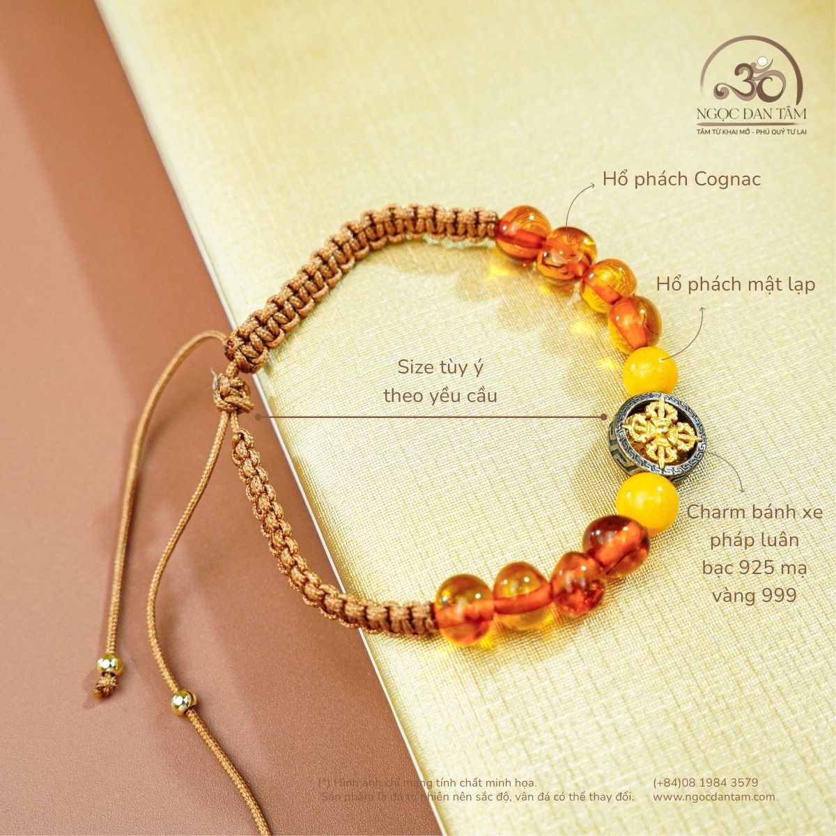  Vòng Tay Kim Cang An Phúc (10 Hạt - 1 gram) 