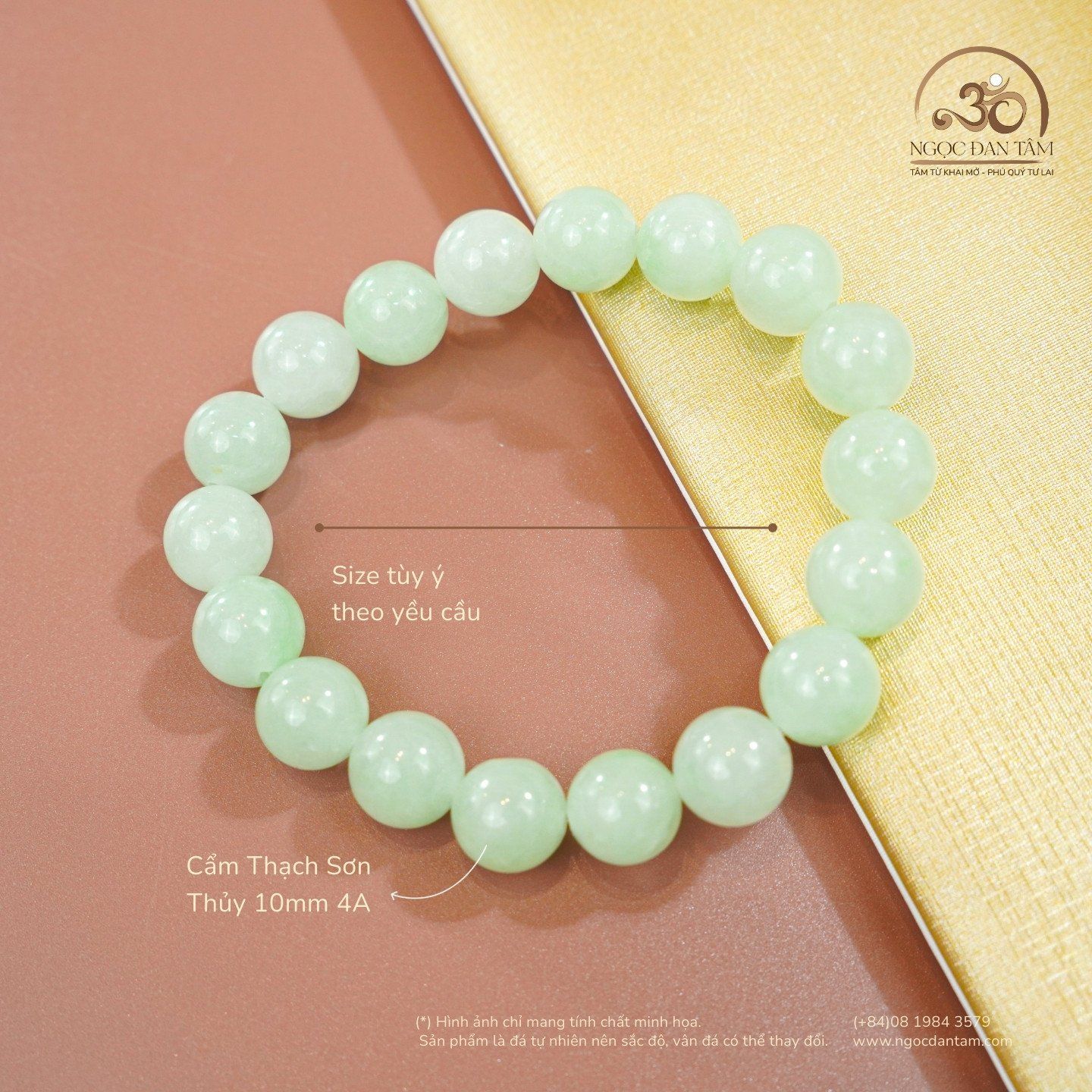  Vòng Tay Cẩm Thạch Sơn Thủy 10mm 4A 