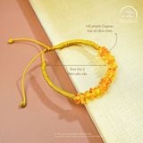  Vòng Tay Hổ Phách Dây Nút Xoắn (19 Hạt - 2gram) 