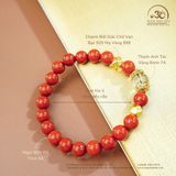  Vòng Tay Ngọc Bích Đỏ 7mm 5A Phối Charm 