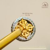  Charm Bánh Xe Pháp Luân Nhỏ 10,24mm - Bạc 925 Mạ Vàng Cao Cấp 