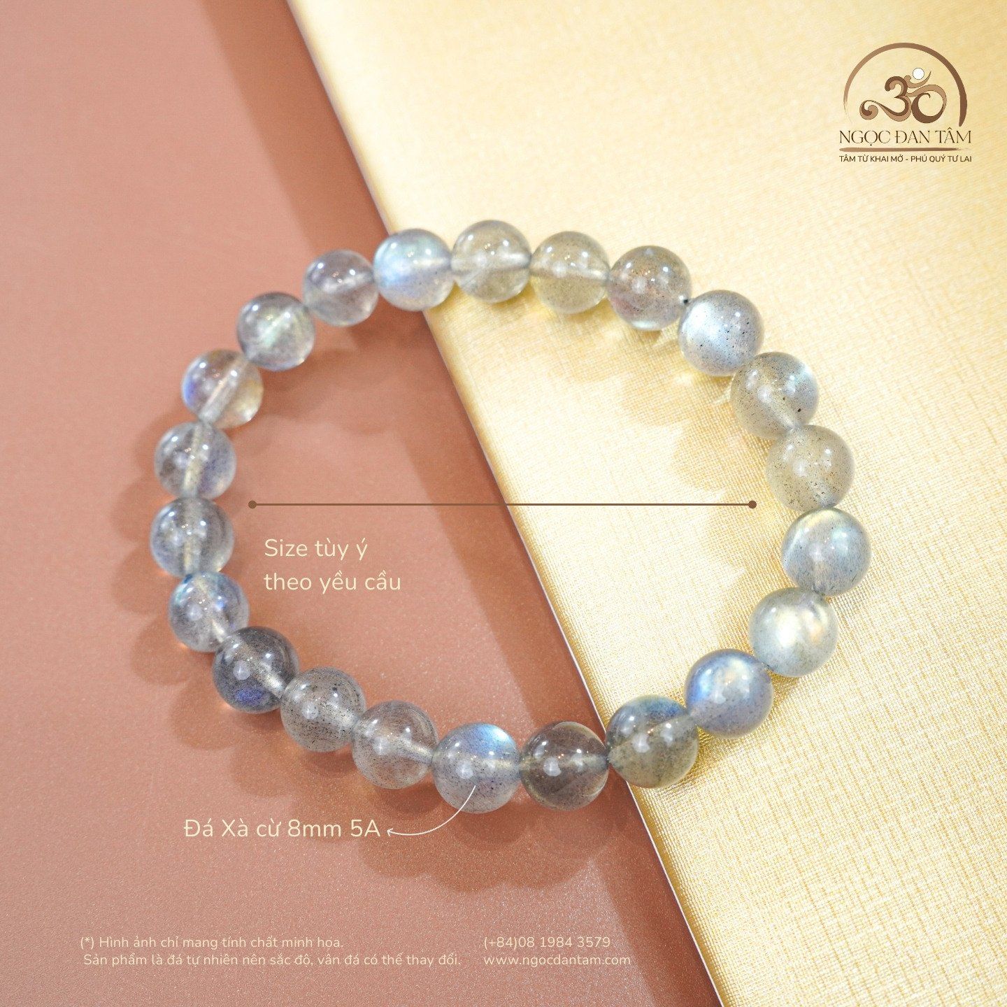  Vòng Tay Đá Xà Cừ 8mm 5A 