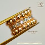  Charm Vòng Cườm Đính Đá 10,19mm - Kim Loại Mạ Vàng Cao Cấp 