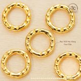  Charm Tròn Khắc Chữ Xỏ Ngang 9.55mm - Bạc 925 Mạ Vàng Cao Cấp 