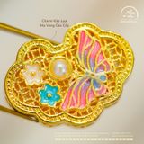  Charm Bướm Mây 22,57mm - Kim Loại Mạ Vàng Cao Cấp 