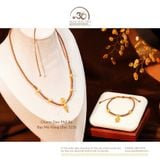  Vòng Tay Thắt Dây Charm Kim Cang Tháp + Vòng Cổ Thắt Dây Charm Dao Phổ Ba 