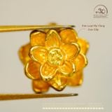  Charm 3 Hoa Sen - Kim Loại Mạ Vàng Cao Cấp 