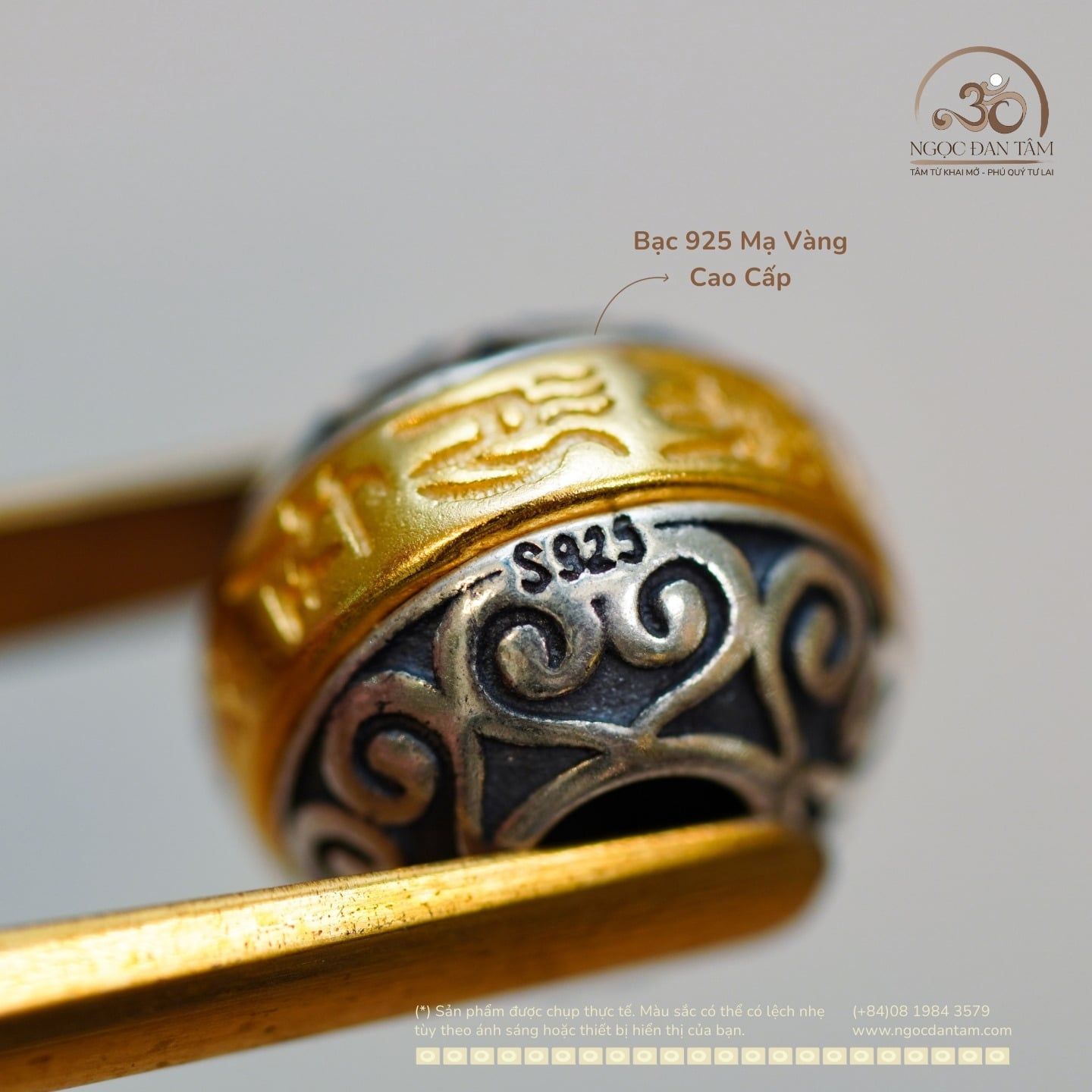  Charm Thái Tuế (Lớn) 12,42mm - Bạc 925 Mạ Vàng Cao Cấp 