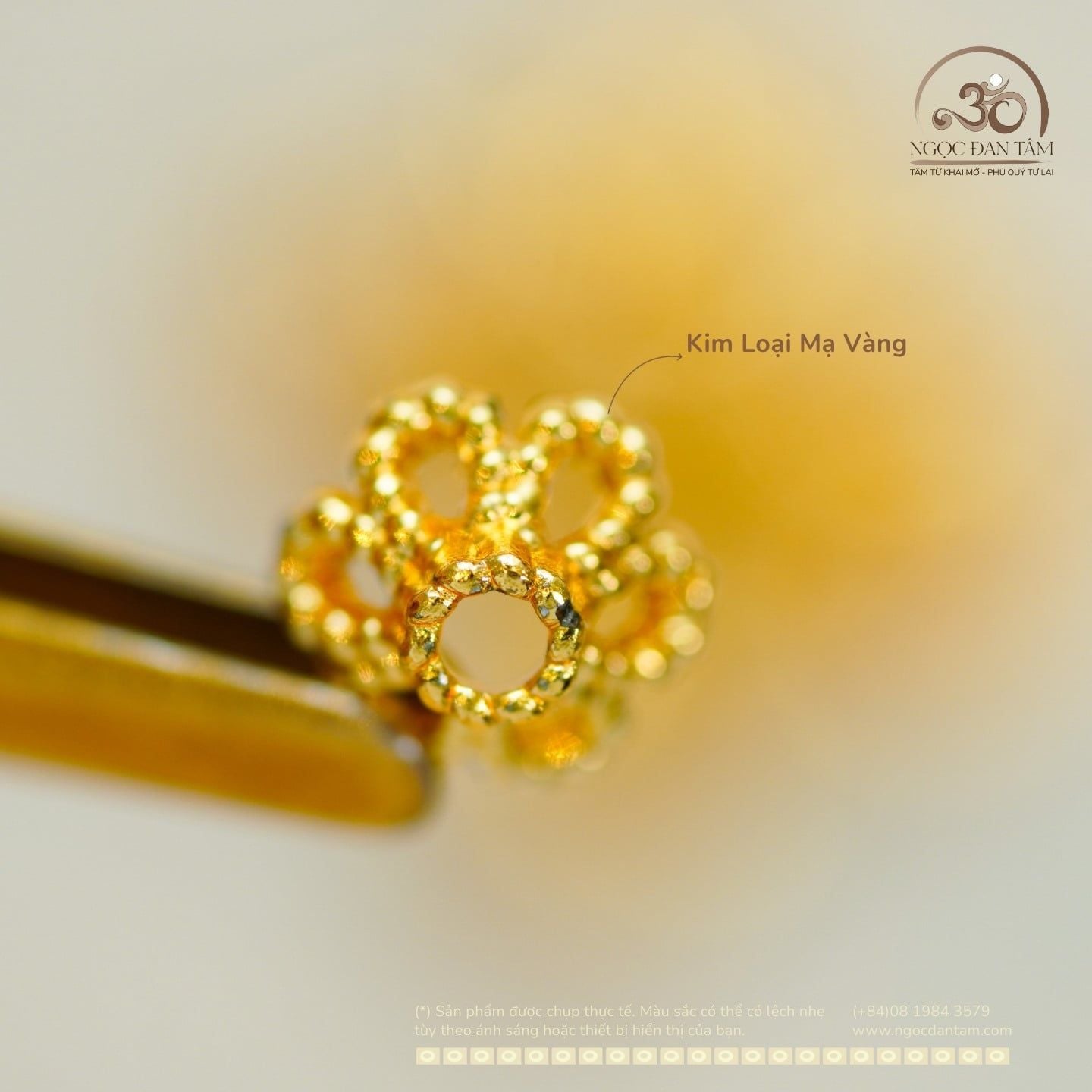  Charm Ốp Đệm Mini - Kim Loại Mạ Vàng 