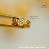  Charm Tròn Gợn Sóng Bạc Mạ Vàng 6mm - Bạc 925 Mạ Vàng Cao 