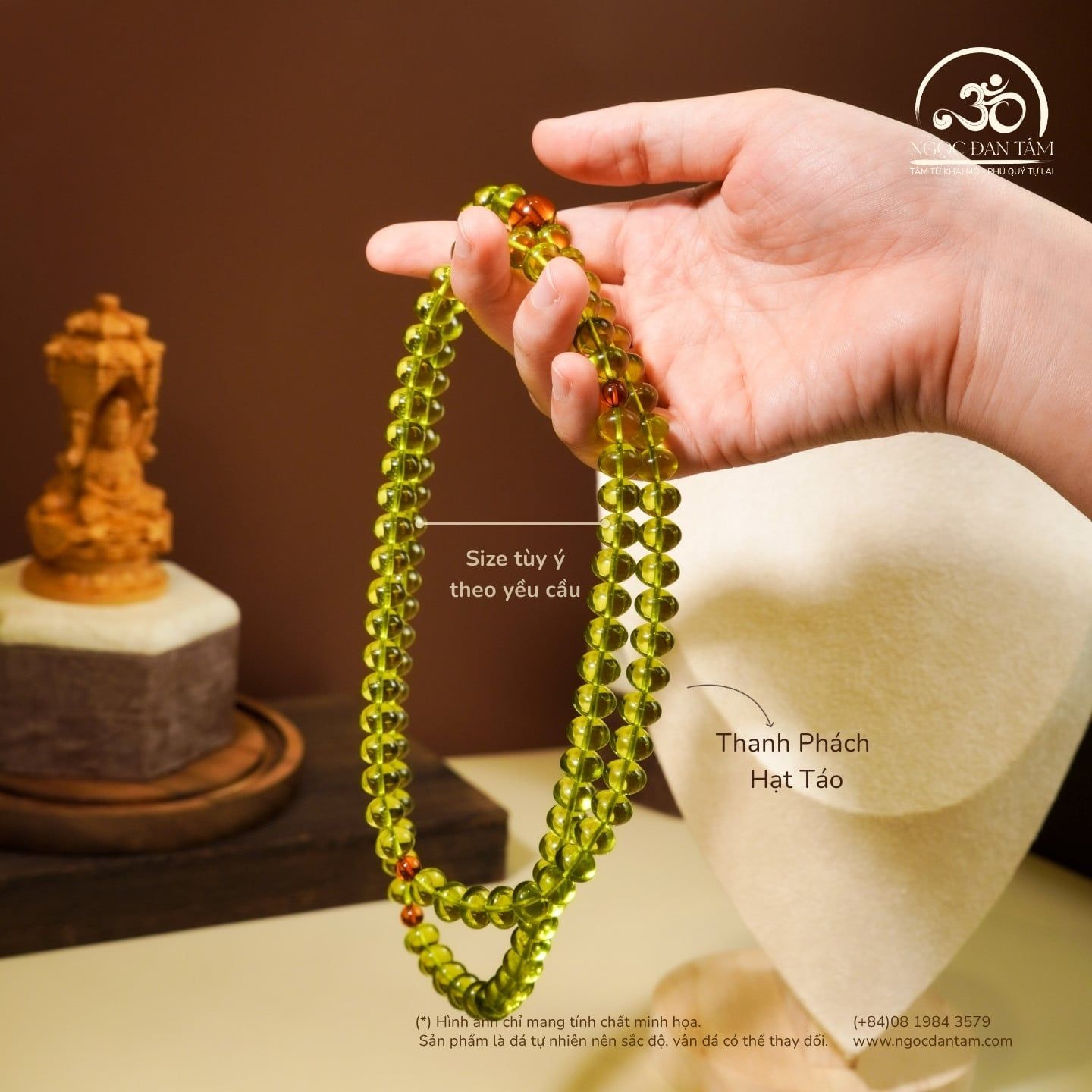  Tràng Hạt Thanh Phách Hạt Táo 10mm 38gram 