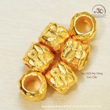  Charm Trụ Tròn Vảy Rồng Lớn 7.30mm - Bạc 925 Mạ Vàng Cao Cấp 