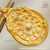  Mặt Dây Chuyền Văn Thù Cửu Cung Bát Quái 12 Cung Hoàng Đạo 17,44mm - Bạc 925 Mạ Vàng Cao Cấp 