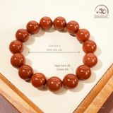  Vòng Tay Ngọc Bích Đỏ 12mm 5A 