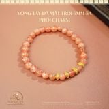  Vòng Tay Đá Mặt Trời 6mm 5A Phối Charm 