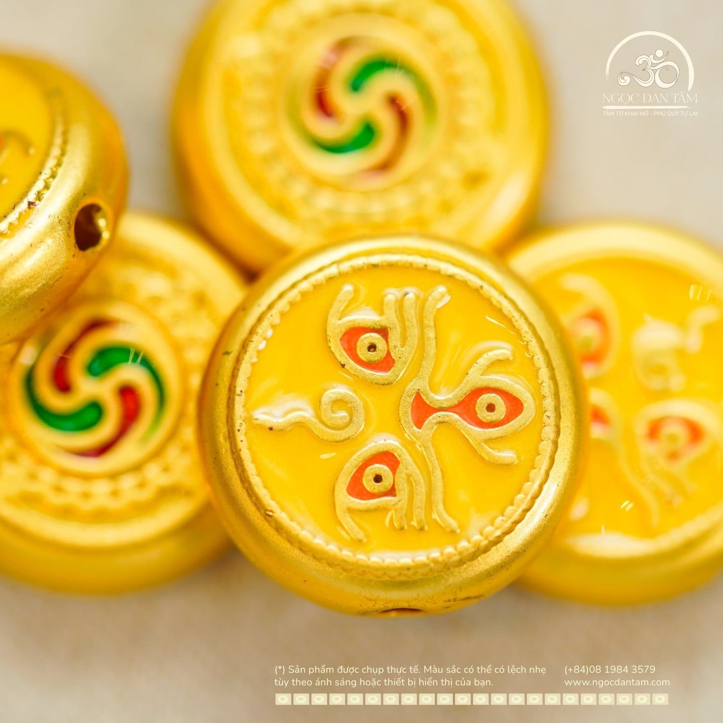  Charm Tụ Bảo  - Kim Loại Mạ Vàng Cao Cấp 