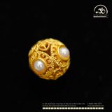  Charm Đệm Túi Cầu Ngọc Trai 11,49mm - Kim Loại Mạ Vàng Cao Cấp 