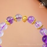  Vòng Tay Đá Thạch Anh Tím Lavender 8mm 3A Phối Charm Lồng Đèn 