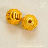  Charm Bi Tròn Lục Tự 7,94mm - Kim Loại Mạ Vàng 