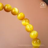  Vòng Tay Đá Mắt Hổ Vàng 8mm 6A Phối Charm Vuông 