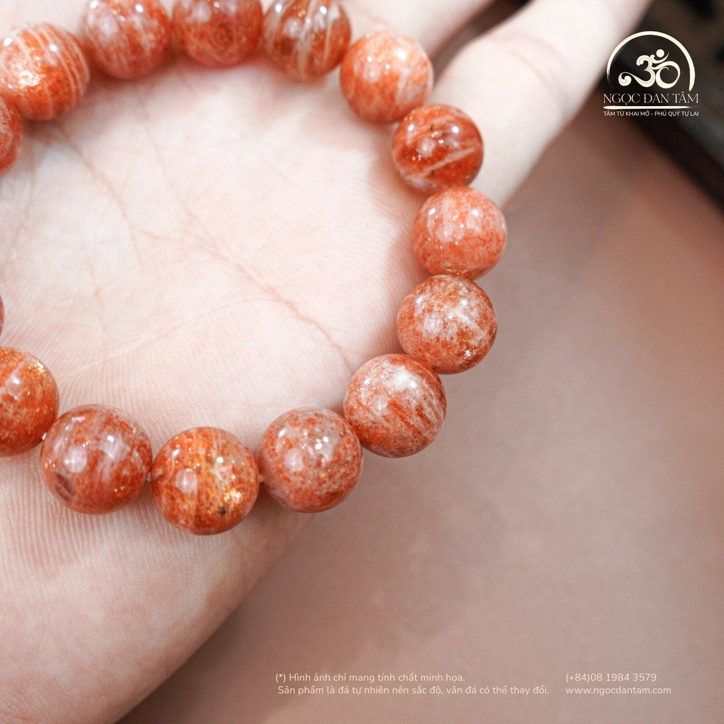  Vòng Tay Đá Mặt Trời 11mm 4A 