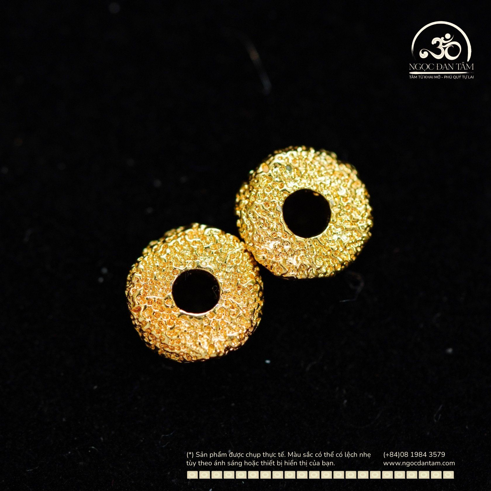  Charm Đệm Mạ Vàng 18k 6,55mm - Kim Loại Mạ Vàng 