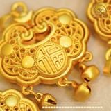  Mặt Dây Chuyền Chuông May Mắn 32,60mm - Kim Loại Mạ Vàng Cao Cấp 