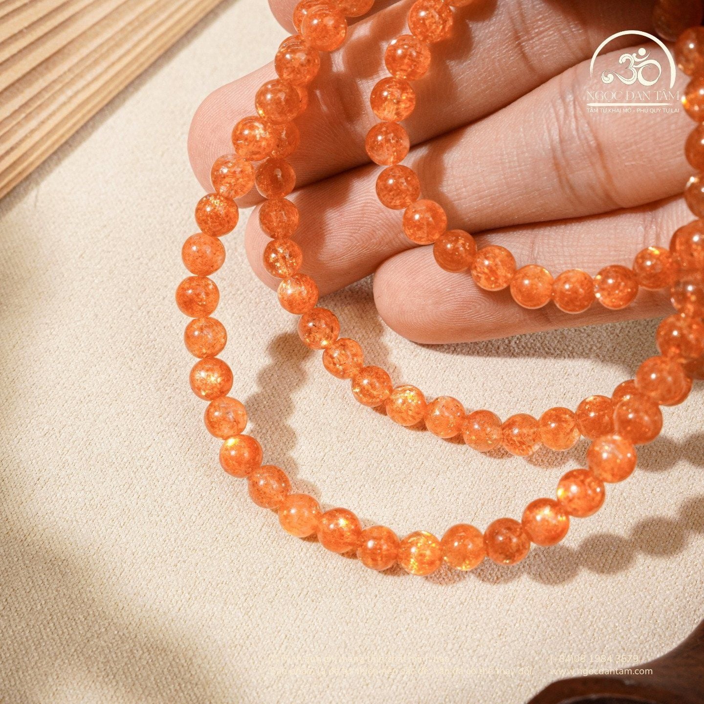  Vòng Tay Hồng Nhật Vận VIP 5mm 8A (Chuỗi Quấn Tay) 