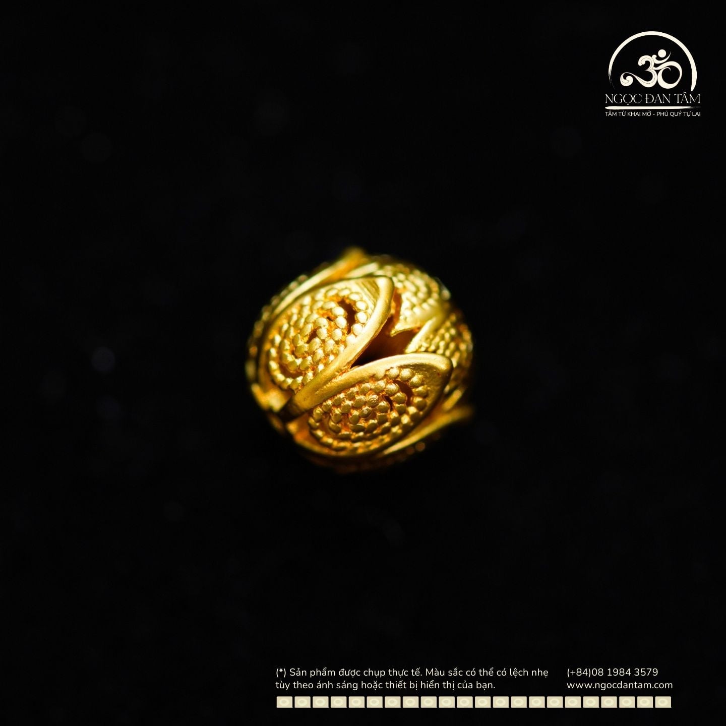  Charm Nụ Hoa 7.16mm - Kim Loai Mạ Vàng Cao Cấp 