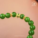  Vòng Tay Ngọc Bích Canada Phối Charm 8mm (5A.2) 