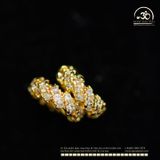  Charm Vòng Lấp Lánh  8,55mm - Kim Loại Mạ Vàng Cao Cấp 