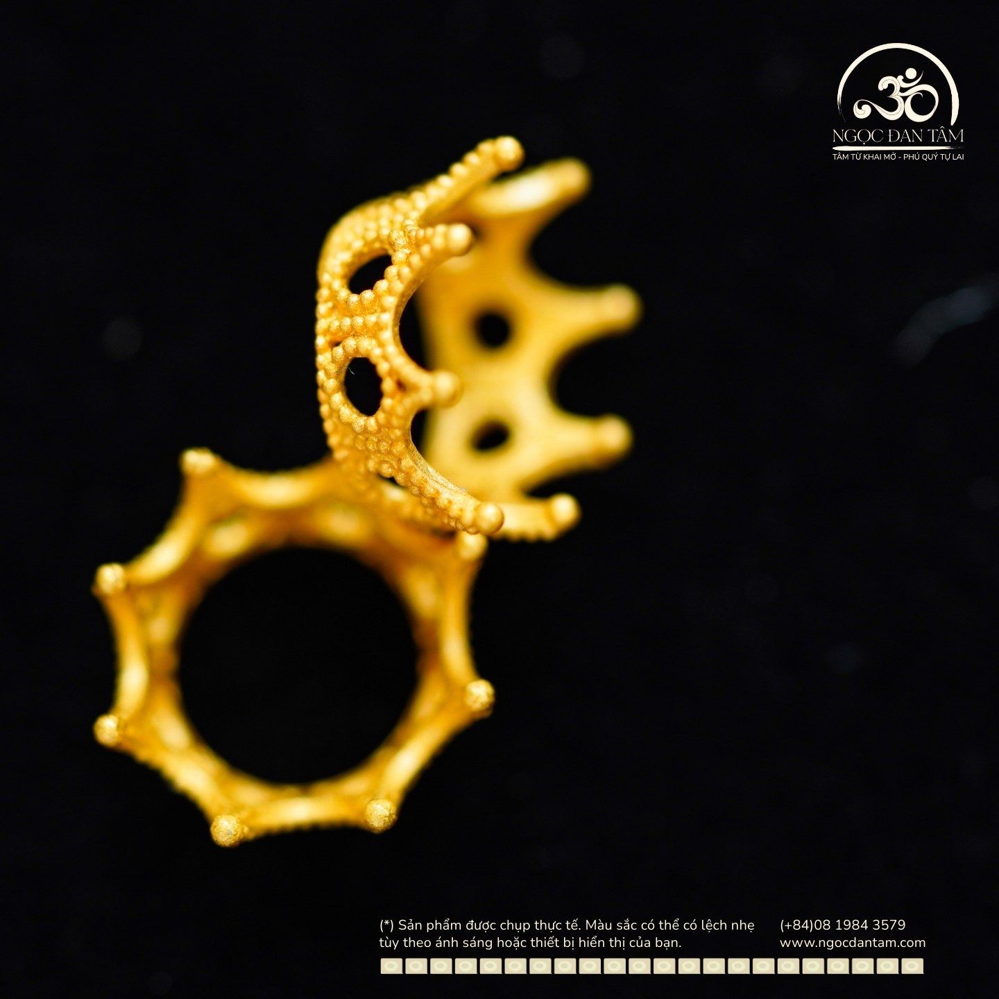  Charm Vương Miện - Kim Loại Mạ Vàng Cao Cấp 