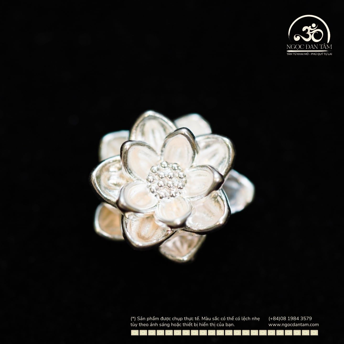  Hoa Sen Bạc 9.97mm - Bạc Cao Cấp 