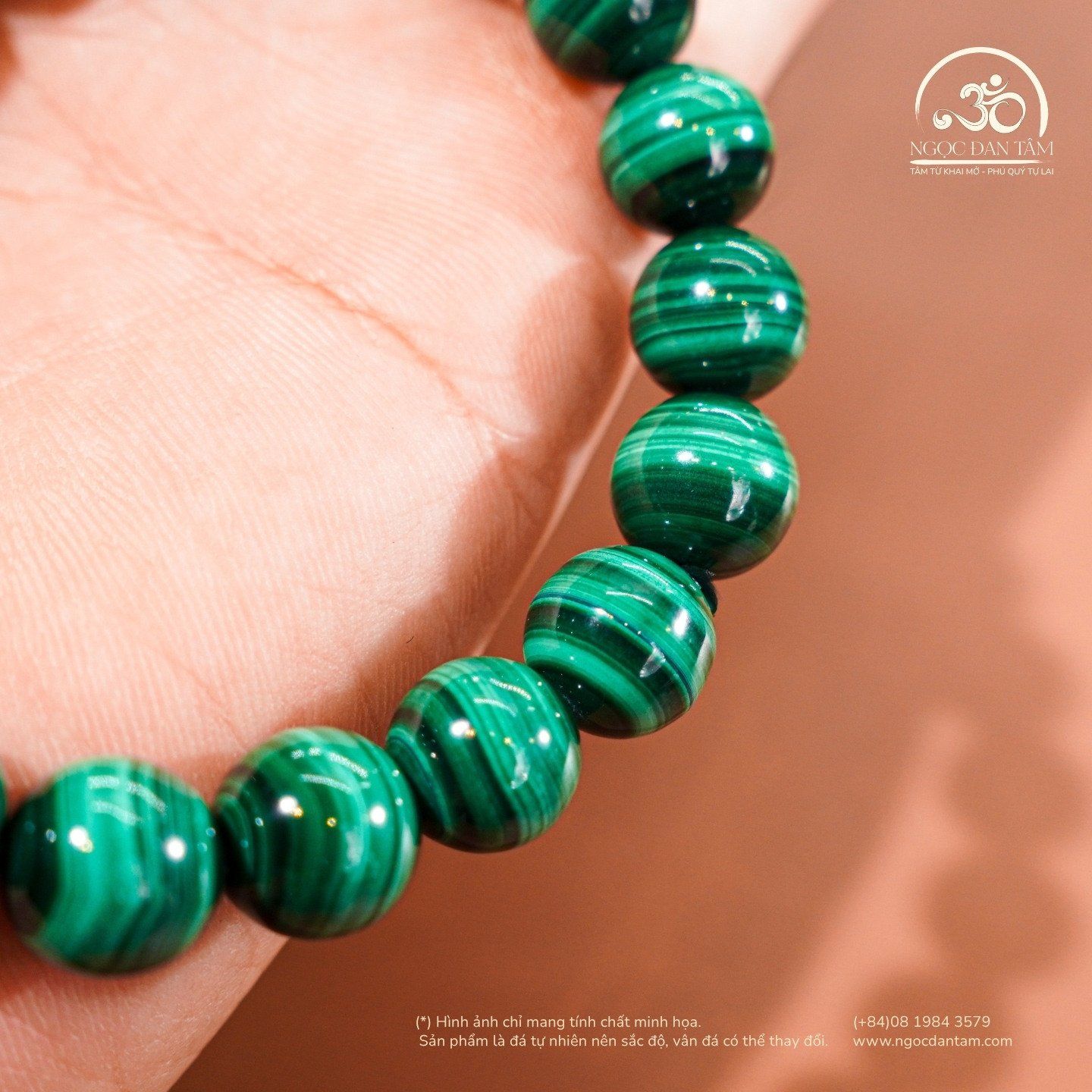  Vòng Tay Đá Khổng Tước 10mm 3A 