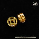  Charm Đồng Tiền 6mm - Kim Loại Mạ Vàng 