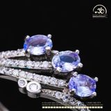  Nhẫn Bạc 925 Đính Đá Tanzanite 3x4mm 
