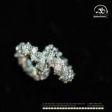  Charm Tròn Đính Đá Màu Bạch Kim 8,46 - Kim Loại Mạ Bạc Cao Cấp 