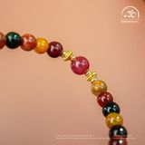  Vòng Tay Thạch Tóc Hỗn Hợp Phối Charm 6mm 5A 