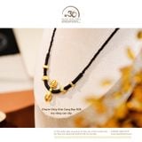  Vòng Tay + Vòng Cổ Thắt Dây Charm Chùy Kim Cang Bạc 925 Mạ Vàng Cao Cấp 