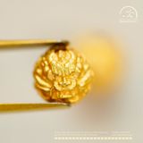  Charm Tròn Sư Tử 7.84mm - Kim Loại Mạ Vàng 