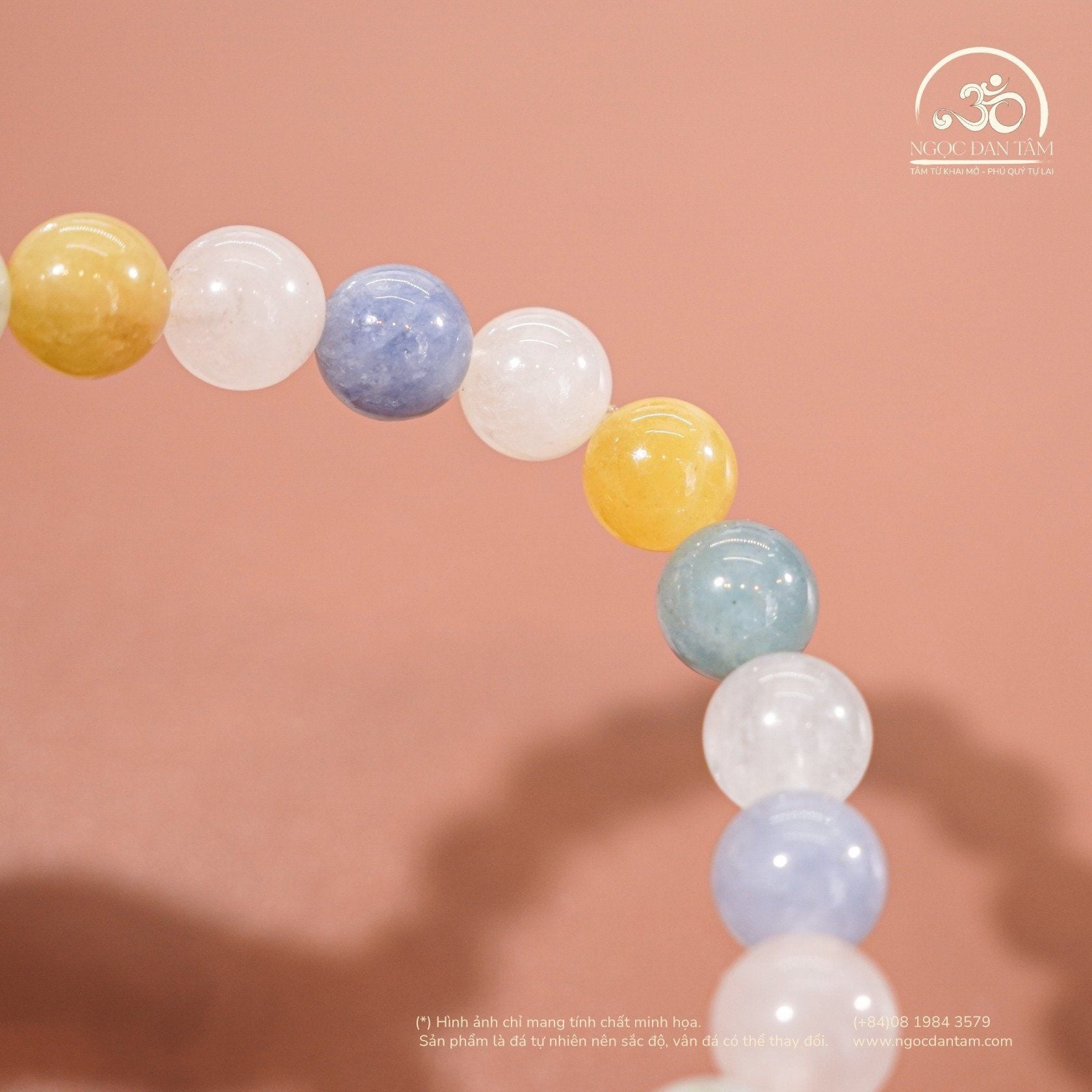  Vòng Tay Morganite 8mm - 10mm 6A 