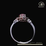  Nhẫn Bạc 925 Đính Đá Opal Xám 6x8mm 