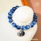  Vòng Tay Kyanite 9mm 4A Phối Charm Pandora 