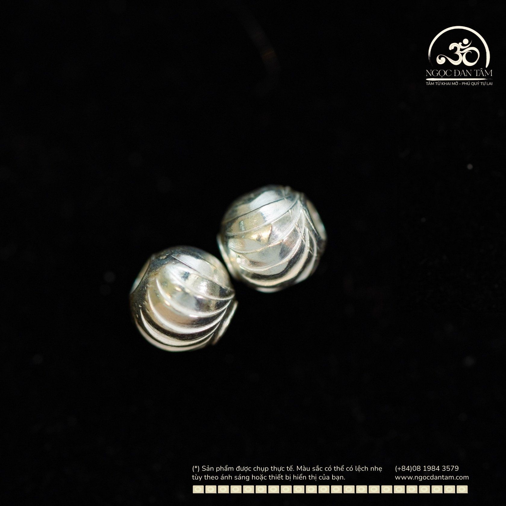  Charm Bi Bạc Xoắn Nhỏ 3.57mm - Bạc Cao Cấp 