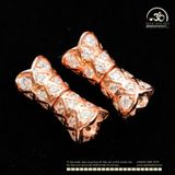  Charm Khóa Vòng Cổ Bạc 925 Mạ Vàng Trắng , Hồng Eo Thon Lấp Lánh 