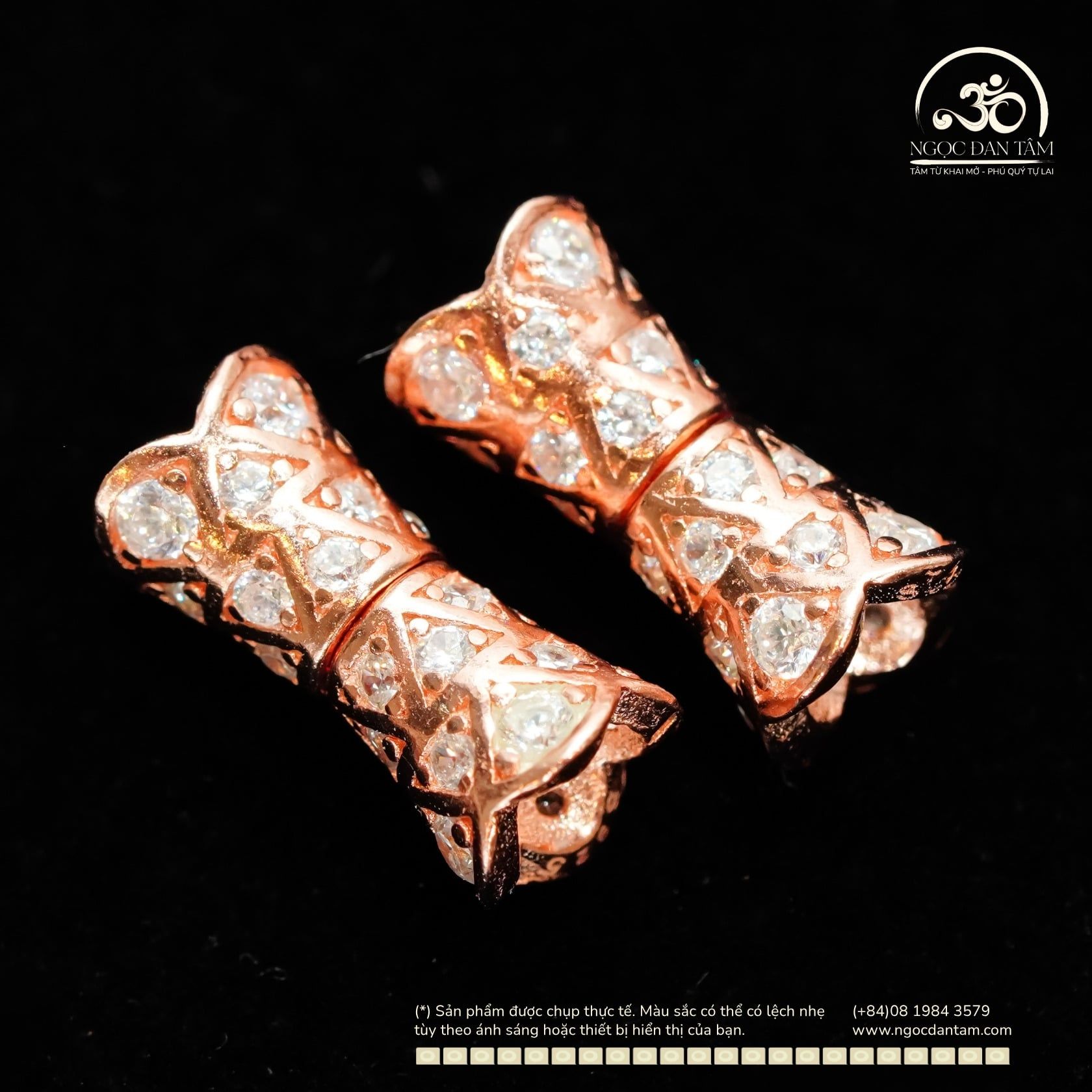  Charm Khóa Vòng Cổ Bạc 925 Mạ Vàng Trắng , Hồng Eo Thon Lấp Lánh 
