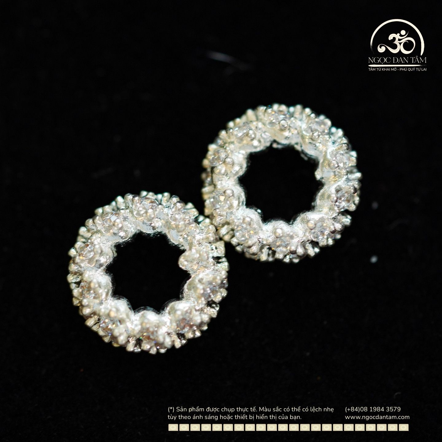  Charm Vòng Lấp Lánh 8mm - Bạc Cao Cấp 