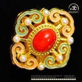  Charm Tường Vân Ngọc Đính 22,87mm (Kim Loại Mạ Vàng) 