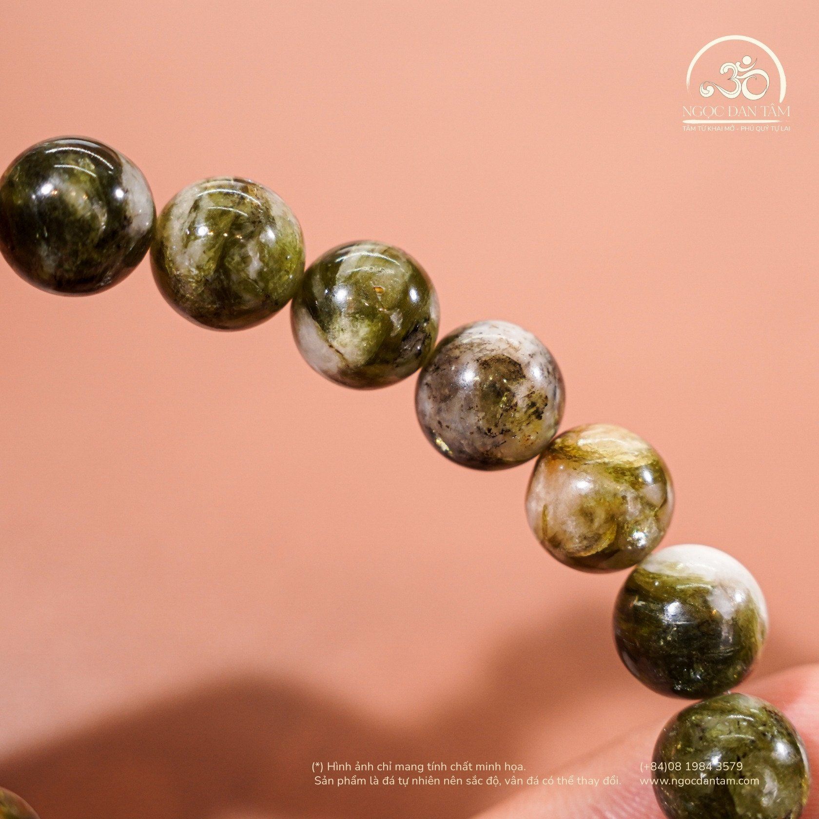  Vòng Tay Đá Mắt Rồng Xanh 10mm 2A 